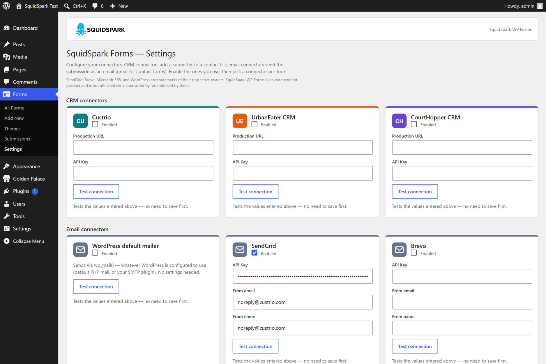 CRM and email connectors